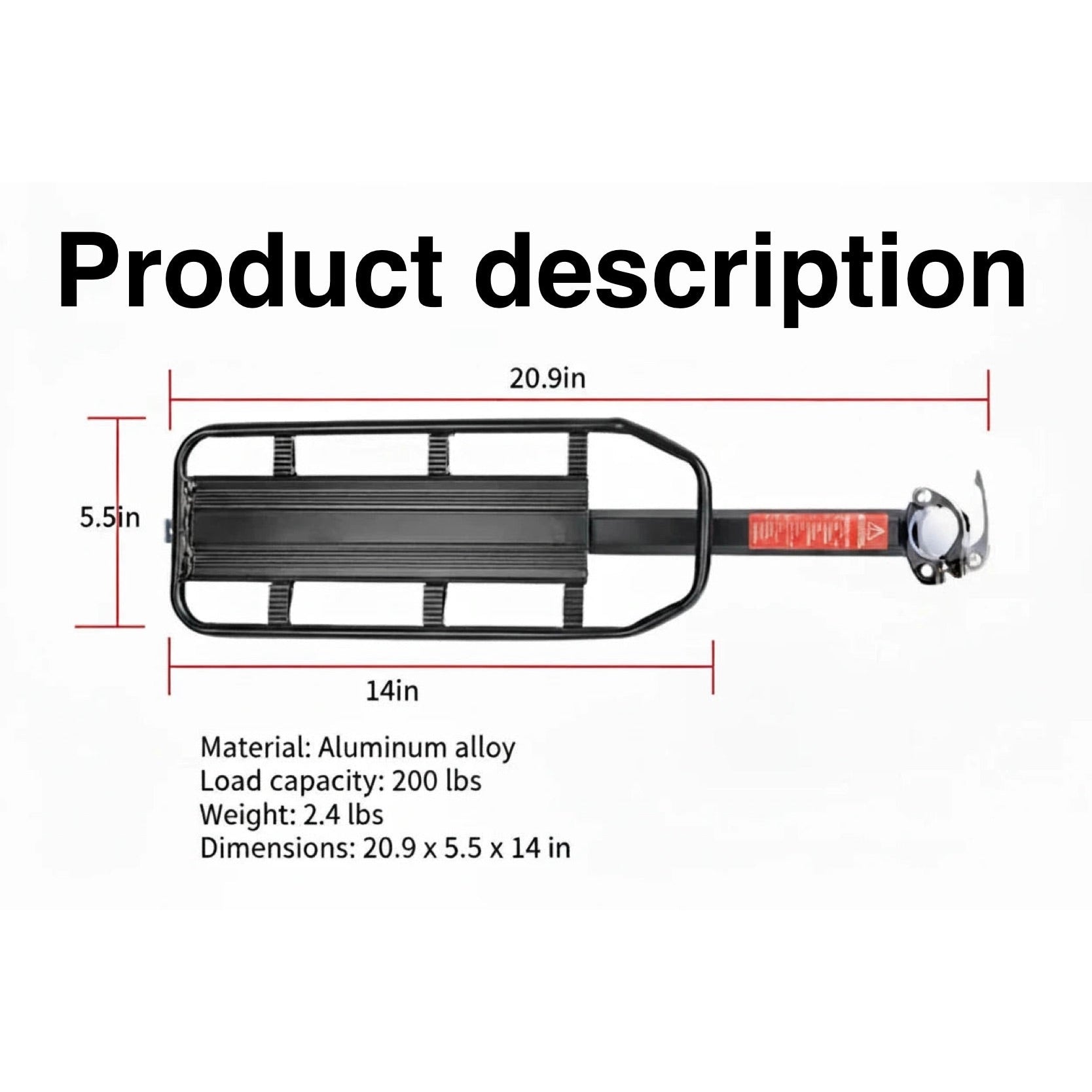 Bike Cargo Carrier With Reflector