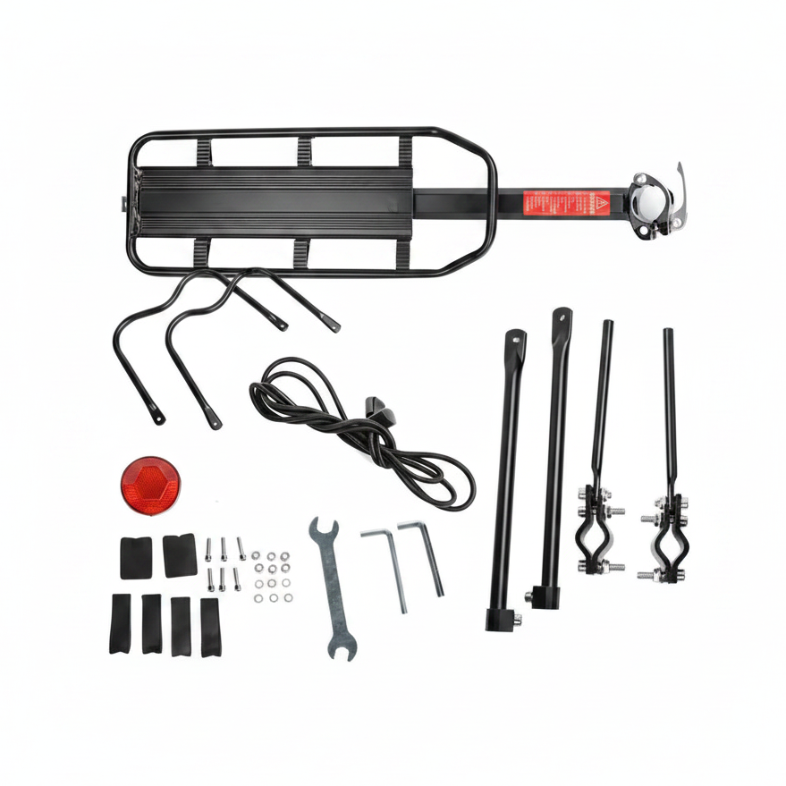 Aluminum Bike Cargo Rack with Reflector